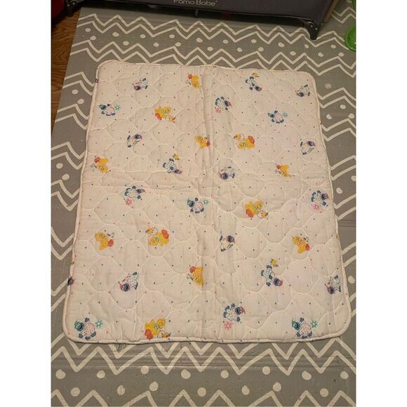 Vintage Sesame Street Cookie Monster & Big Bird  Baby Quilted Padded Crib Blanke - Picture 2 of 4